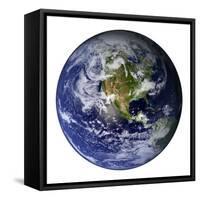 Full Earth Showing North America-Stocktrek Images-Framed Stretched Canvas