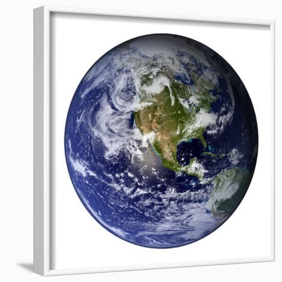 Full Earth Showing North America-Stocktrek Images-Framed Photographic Print