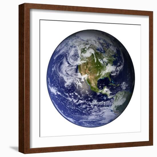 Full Earth Showing North America-Stocktrek Images-Framed Photographic Print