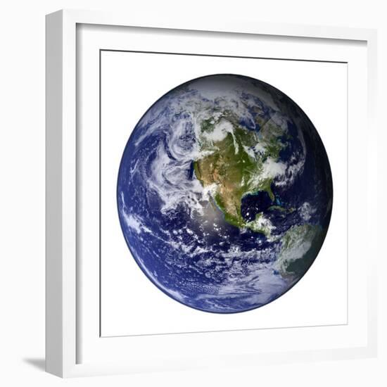 Full Earth Showing North America-Stocktrek Images-Framed Photographic Print