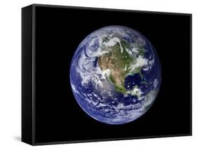 Full Earth Showing North America-Stocktrek Images-Framed Stretched Canvas