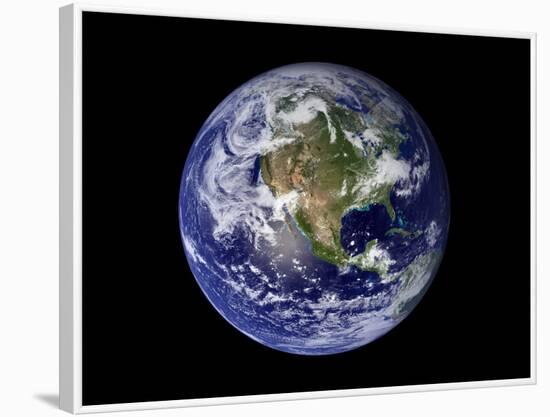 Full Earth Showing North America-Stocktrek Images-Framed Photographic Print