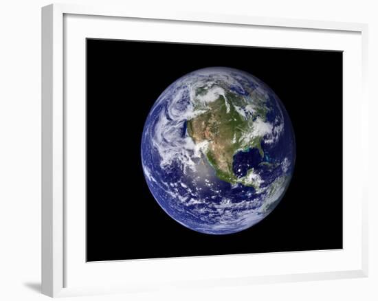 Full Earth Showing North America-Stocktrek Images-Framed Photographic Print