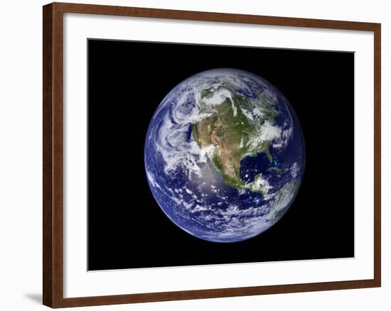 Full Earth Showing North America-Stocktrek Images-Framed Photographic Print