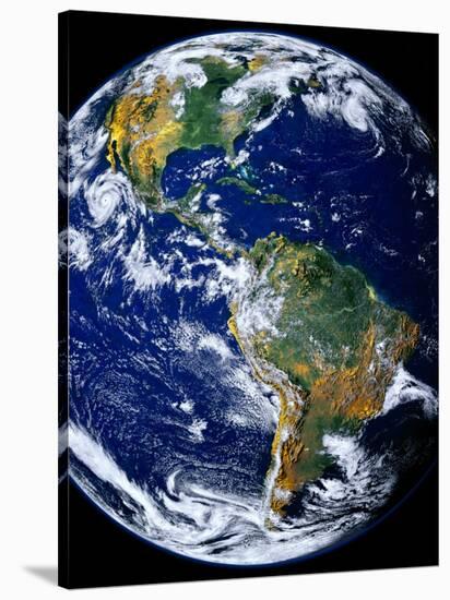 Full Earth Showing the Americas-Stocktrek Images-Stretched Canvas