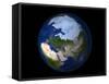 Full Earth Showing the Arctic Region-Stocktrek Images-Framed Stretched Canvas