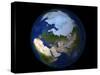 Full Earth Showing the Arctic Region-Stocktrek Images-Stretched Canvas