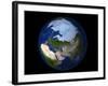 Full Earth Showing the Arctic Region-Stocktrek Images-Framed Photographic Print