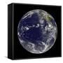 Full Earth Showing Various Tropical Storms-null-Framed Stretched Canvas