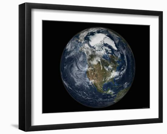 Full Earth View Showing North America-Stocktrek Images-Framed Photographic Print