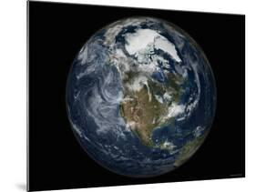 Full Earth View Showing North America-Stocktrek Images-Mounted Photographic Print