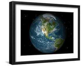 Full Earth View Showing North America-Stocktrek Images-Framed Premium Photographic Print