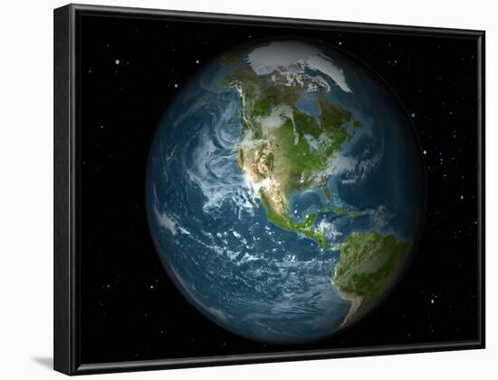 Full Earth View Showing North America-Stocktrek Images-Framed Photographic Print