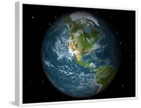 Full Earth View Showing North America-Stocktrek Images-Framed Photographic Print