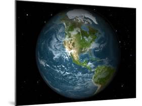 Full Earth View Showing North America-Stocktrek Images-Mounted Photographic Print