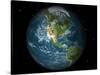 Full Earth View Showing North America-Stocktrek Images-Stretched Canvas