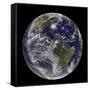 Full Earth with Hurricane Irene Visible on the United States East Coast-Stocktrek Images-Framed Stretched Canvas