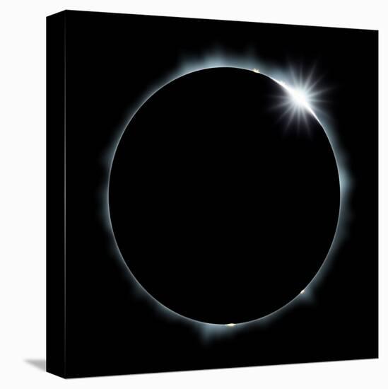 Full Eclipse of the Sun on Black-Johan Swanepoel-Stretched Canvas