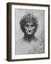 'Full Face of an Old Man Wearing a Wreath', c1480 (1945)-Leonardo Da Vinci-Framed Giclee Print