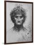 'Full Face of an Old Man Wearing a Wreath', c1480 (1945)-Leonardo Da Vinci-Framed Giclee Print