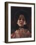 Full-Face Portrait of a Lady; Damenbildnis en face, c.1898-Gustav Klimt-Framed Giclee Print