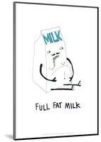 Full Fat Milk - Tom Cronin Doodles Cartoon Print-Tom Cronin-Mounted Giclee Print