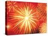 Full Frame of Exploding Fireworks-null-Stretched Canvas