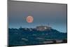 Full Harvest Moon over Pienza-null-Mounted Photographic Print