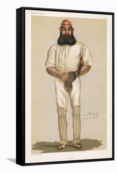 Full Length Illustration of W G Grace-Spy (Leslie M. Ward)-Framed Stretched Canvas