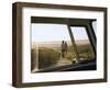 Full Length of Loving Young Couple Walking Towards Beach View from Campervan Window-Nosnibor137-Framed Photographic Print