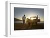 Full Length of Young Couple by Pick-Up Truck Parked on Beach-Nosnibor137-Framed Photographic Print