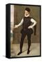 Full Length Portrait of a Gentleman in a Black Doublet-Francois Clouet-Framed Stretched Canvas