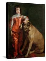 Full Length Portrait of Charles II as a Boy with a Mastiff-Sir Anthony Van Dyck-Stretched Canvas