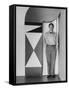 Full Length Portrait of Designer Charles Eames at Home-Peter Stackpole-Framed Stretched Canvas