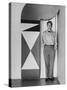 Full Length Portrait of Designer Charles Eames at Home-Peter Stackpole-Stretched Canvas