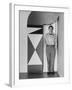 Full Length Portrait of Designer Charles Eames at Home-Peter Stackpole-Framed Premium Photographic Print