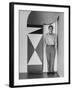 Full Length Portrait of Designer Charles Eames at Home-Peter Stackpole-Framed Premium Photographic Print