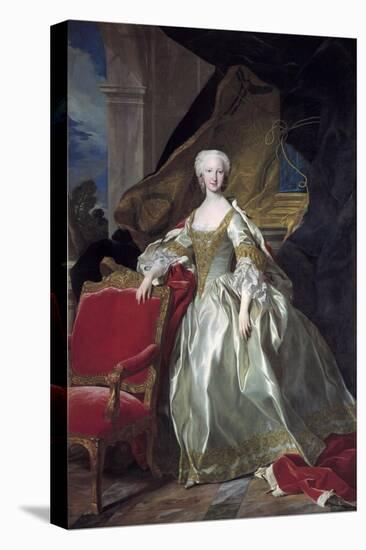 Full-Length Portrait of Maria Teresa Rafaela of Spain by Louis Michel Van Loo-null-Stretched Canvas