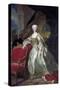 Full-Length Portrait of Maria Teresa Rafaela of Spain by Louis Michel Van Loo-null-Stretched Canvas