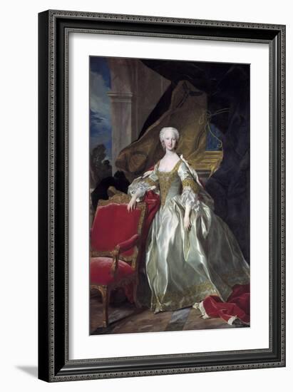 Full-Length Portrait of Maria Teresa Rafaela of Spain by Louis Michel Van Loo-null-Framed Giclee Print