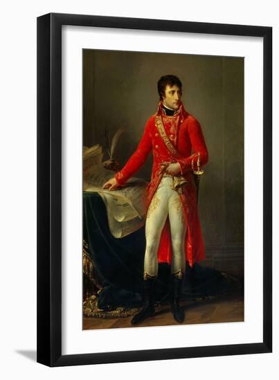 Full Length Portrait of Napoleon Bonaparte as First Consul. 1802-Antoine Jean Gros-Framed Art Print