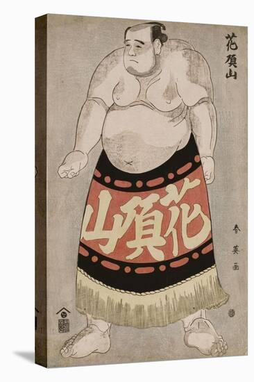 Full-Length Portrait of the Wrestler Kachozan-Katsukawa Shun'ei-Stretched Canvas