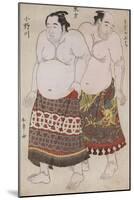 Full-Length Portraits of Wrestlers from the Eastern Group-Katsukawa Shunsho-Mounted Giclee Print