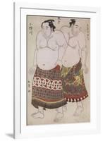 Full-Length Portraits of Wrestlers from the Eastern Group-Katsukawa Shunsho-Framed Giclee Print