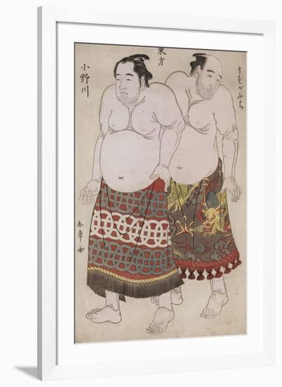 Full-Length Portraits of Wrestlers from the Eastern Group-Katsukawa Shunsho-Framed Giclee Print