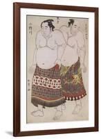 Full-Length Portraits of Wrestlers from the Eastern Group-Katsukawa Shunsho-Framed Giclee Print