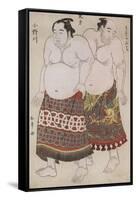 Full-Length Portraits of Wrestlers from the Eastern Group-Katsukawa Shunsho-Framed Stretched Canvas