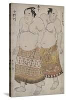 Full Length Portraits of Wrestlers of the Eastern Group, Depicting Uzugafuchi and Onagawa-Katsukawa Shunsho-Stretched Canvas