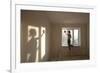 Full Length Rear View of Young Woman Cleaning Window in New Apartment-Nosnibor137-Framed Photographic Print