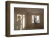 Full Length Rear View of Young Woman Cleaning Window in New Apartment-Nosnibor137-Framed Photographic Print